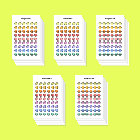Hoja de pegatinas Emoji