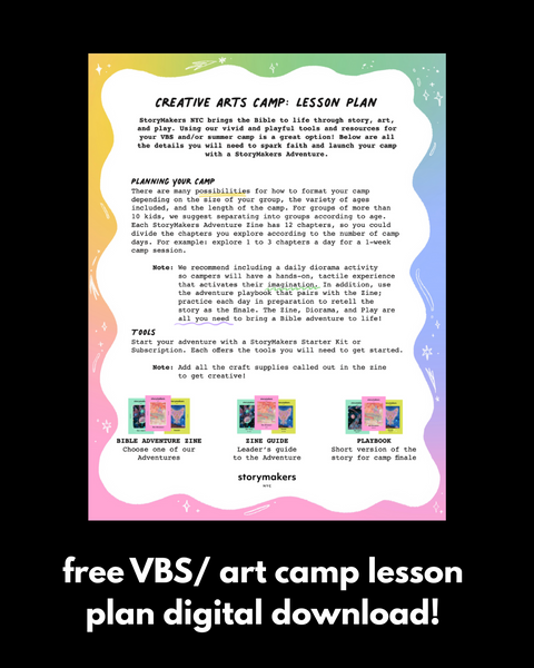 Free VBS/art camp lesson plan!